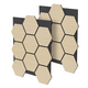 Lot de 2 Panneaux acoustiques hexagonaux Chêne Clair – Contraste & Élégance | MURA