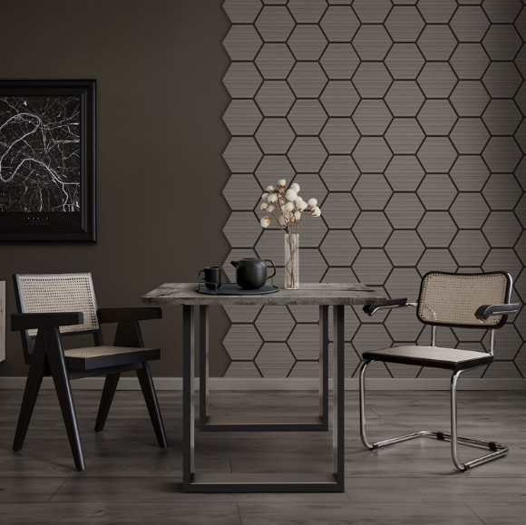 Échantillons - Panneaux acoustiques hexagonaux Silver