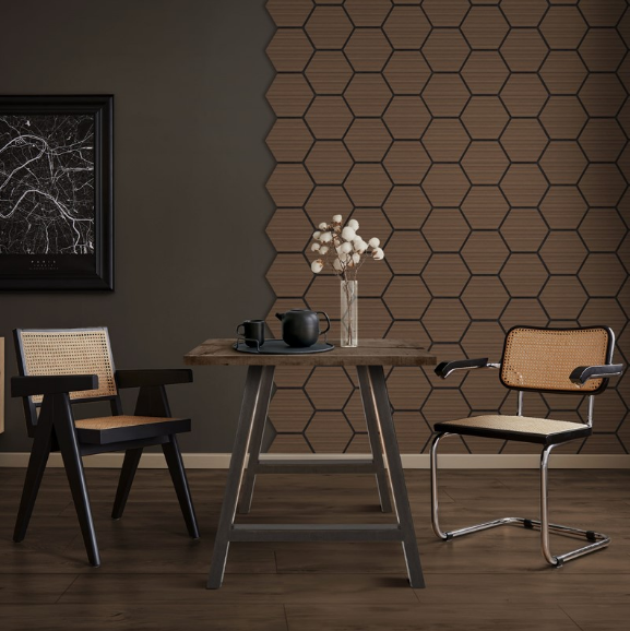 Échantillons - Panneaux acoustiques hexagonaux Fumé