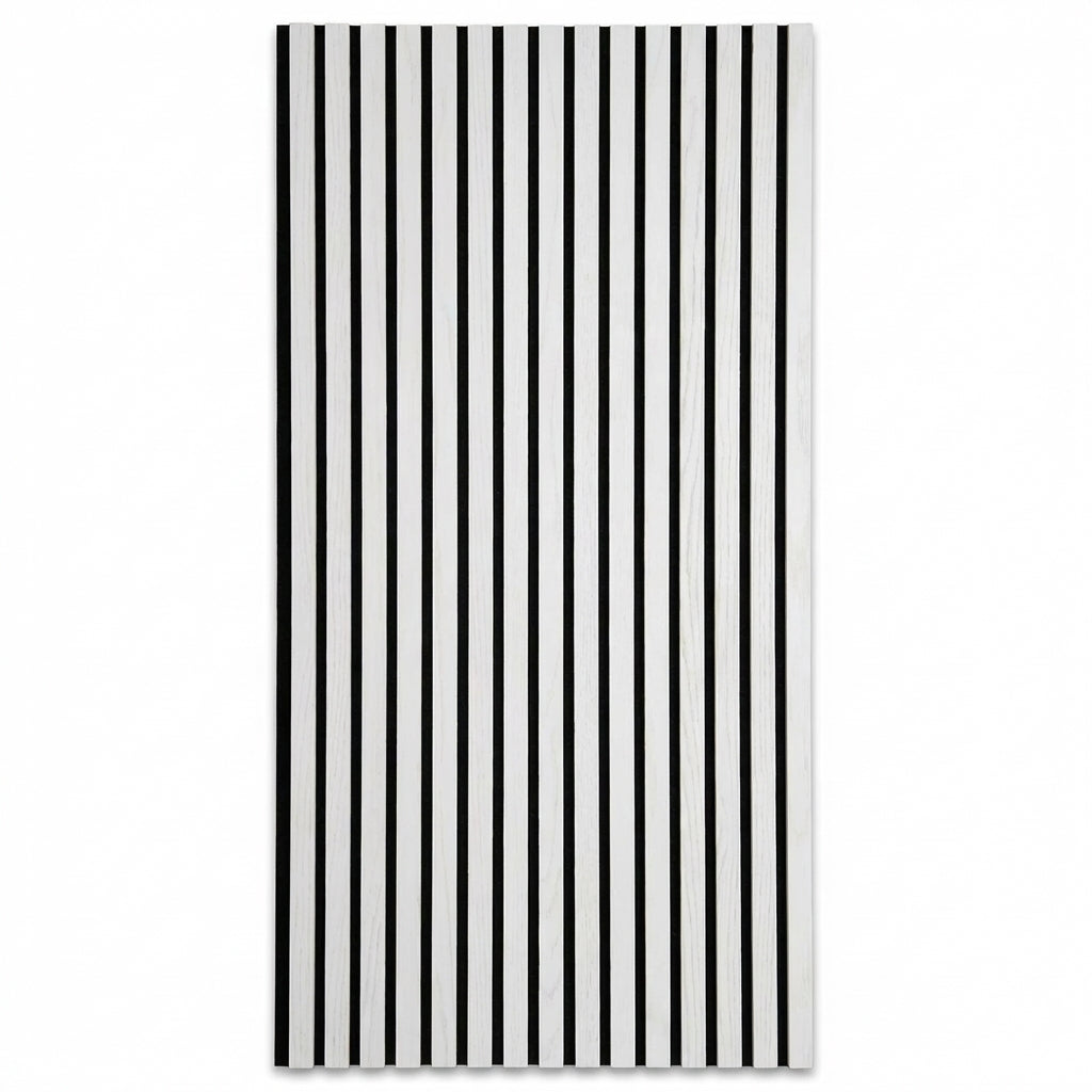 Panneau acoustique Chêne Blanc & Feutre Noir – 118 x 60 cm