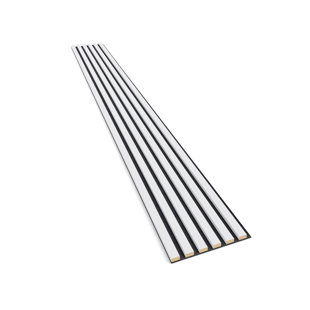 Panneau acoustique design Oxyde Blanc Feutre noir – Minimalisme & Pureté | MURA