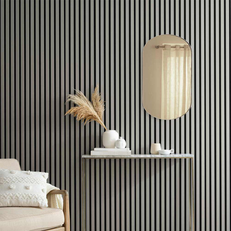 Panneau acoustique design Oxyde Blanc Feutre noir – Minimalisme & Pureté | MURA
