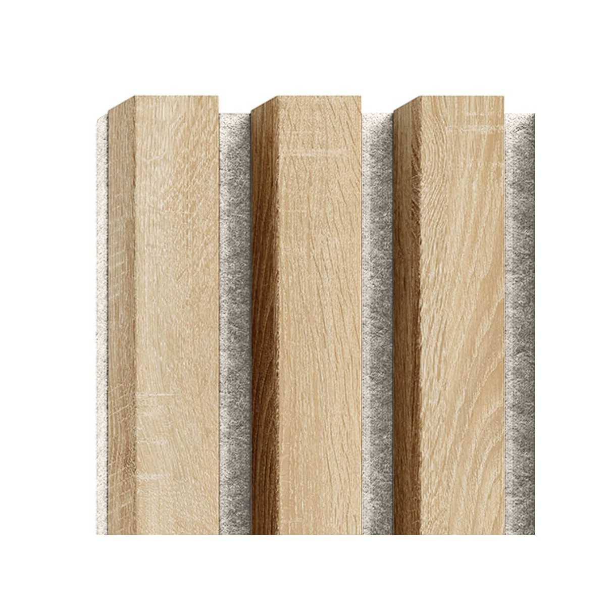 Échantillon panneau acoustique Chêne Clair (feutre gris)